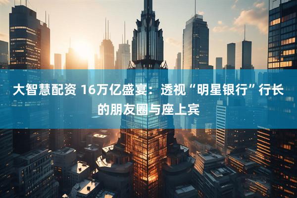 大智慧配资 16万亿盛宴：透视“明星银行”行长的朋友圈与座上宾